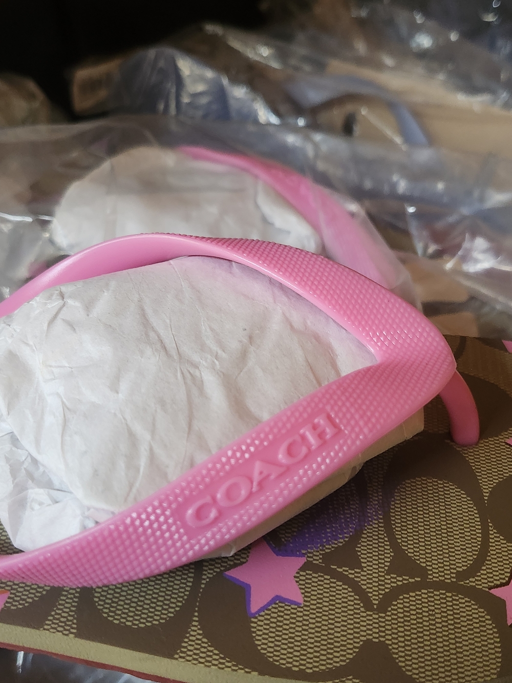 COACH Red & Pink Slide Sandals⭐️ - Picture 6 of 7